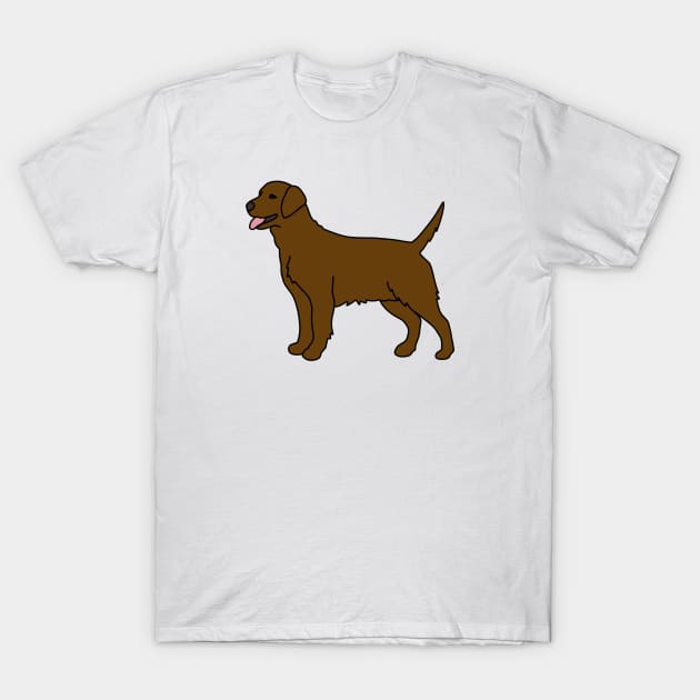 Chocolate Labrador Dog T-Shirt by Kelly Louise Art